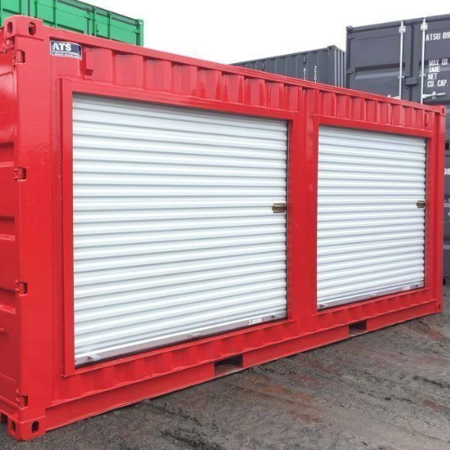 Contenitore con 2 porte avvolgibili 20 piedi